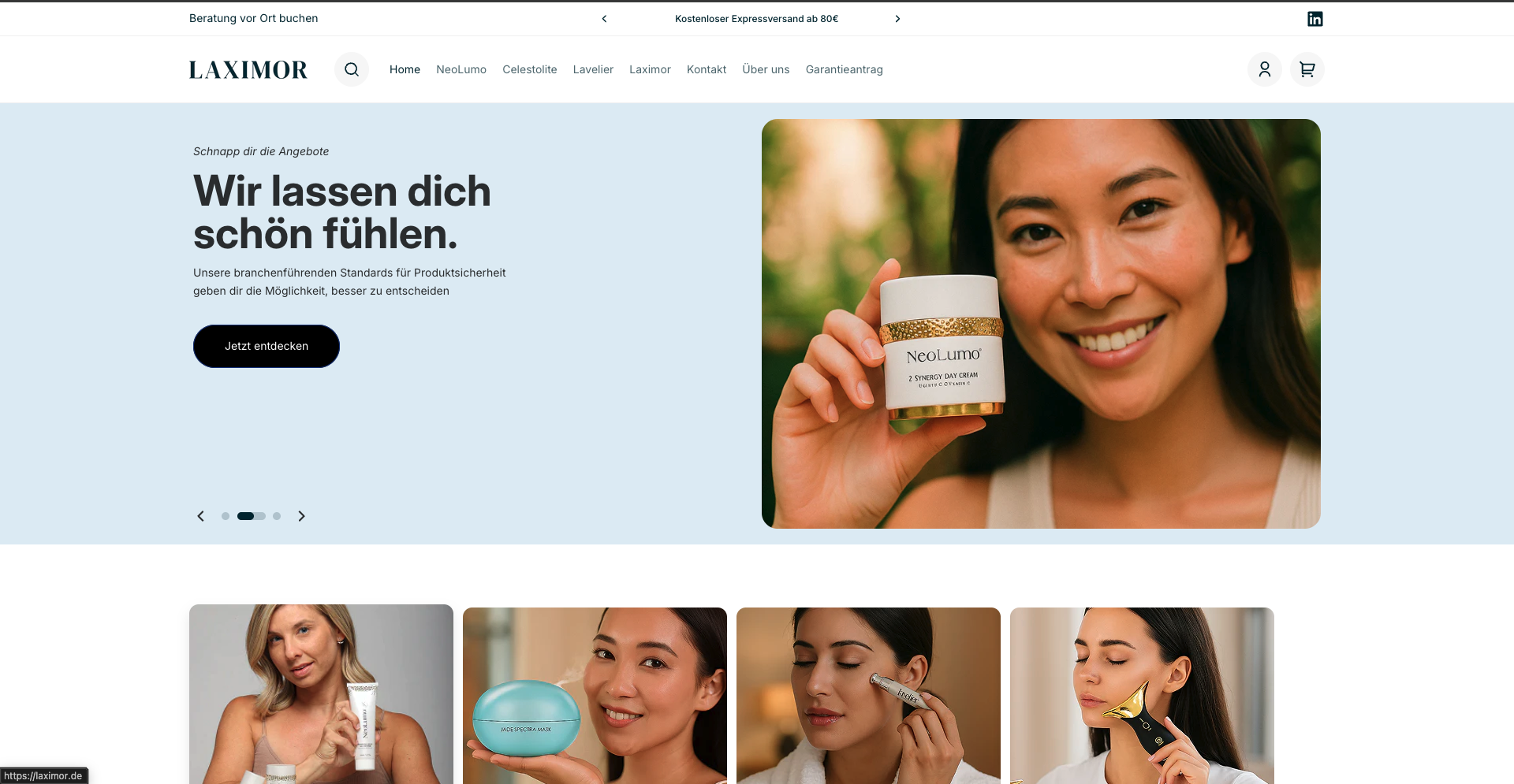 Laximor NG Kosmetik Shopify store build